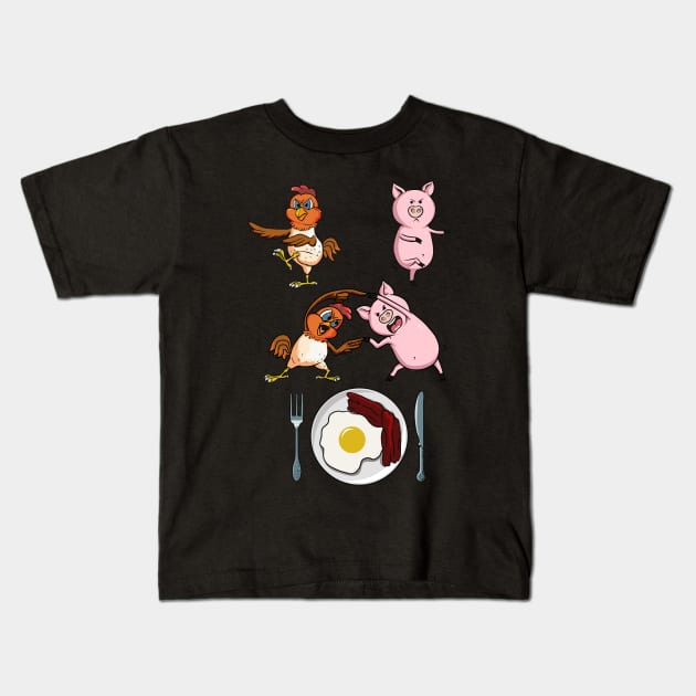 Bacon & Eggs Fusion Kids T-Shirt by creavirtua